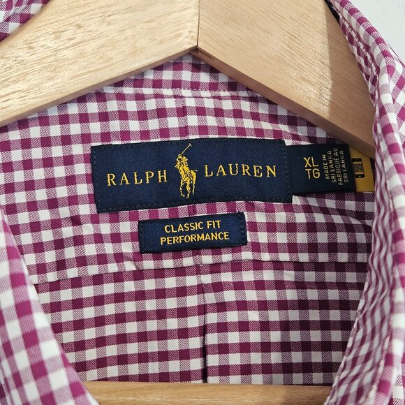 Ralph Lauren Classics Shirt — Maroon Check — XL — NWT — $110 MSRP - Picture 3 of 4